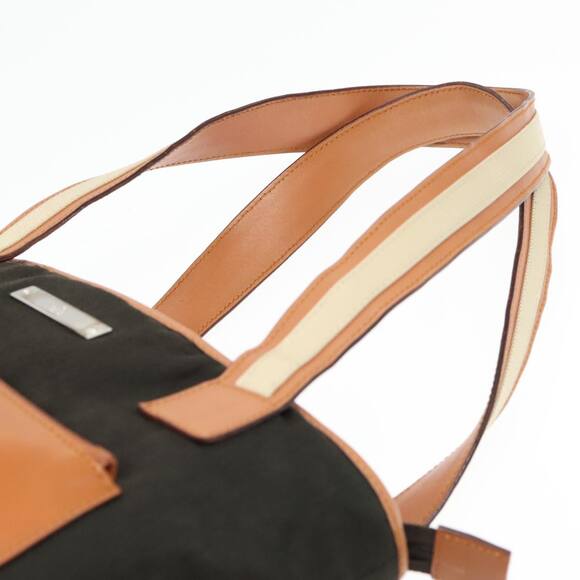GUCCI Tote Bag Canvas Khaki Silver - Picture 8 of 13